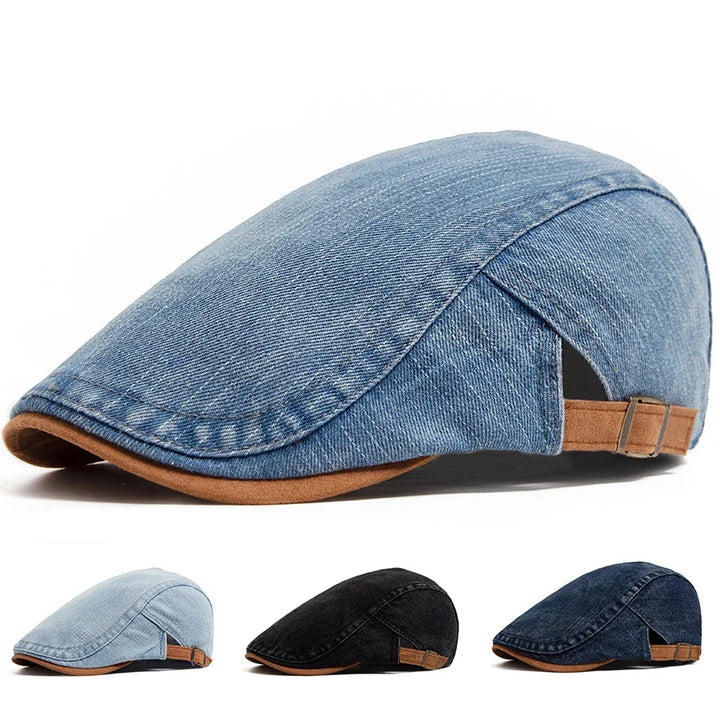Teis | Premium Denim Flat Cap – Tidløs stil og komfort i hverdagen