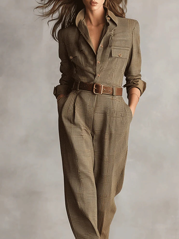 Mellura – Skreddersydd tweed-jumpsuit med raffinerte detaljer