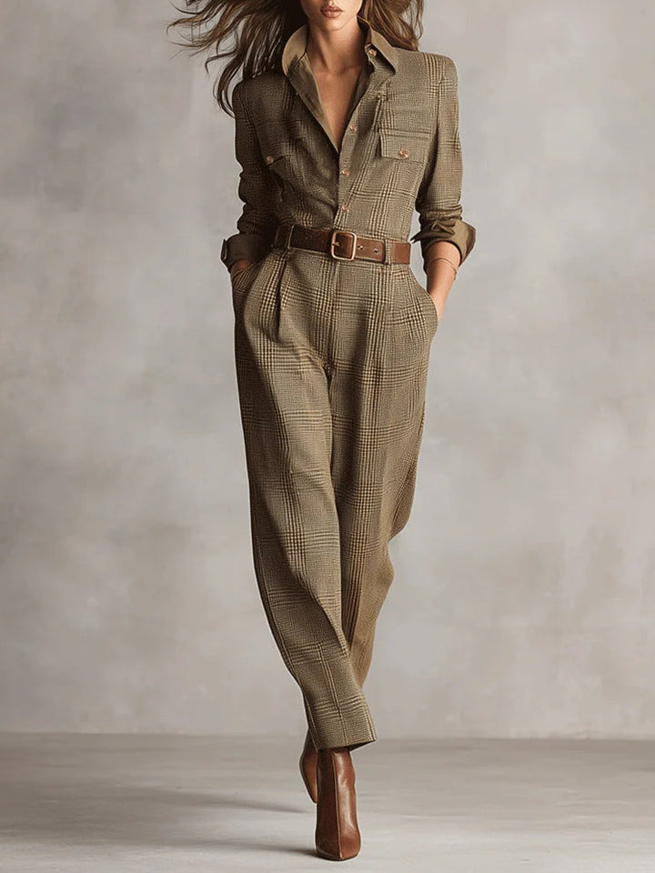 Mellura – Skreddersydd tweed-jumpsuit med raffinerte detaljer