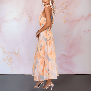 Jolie | Elegant Halter Maxi-kjole – Perfekt for sommerlige anledninger